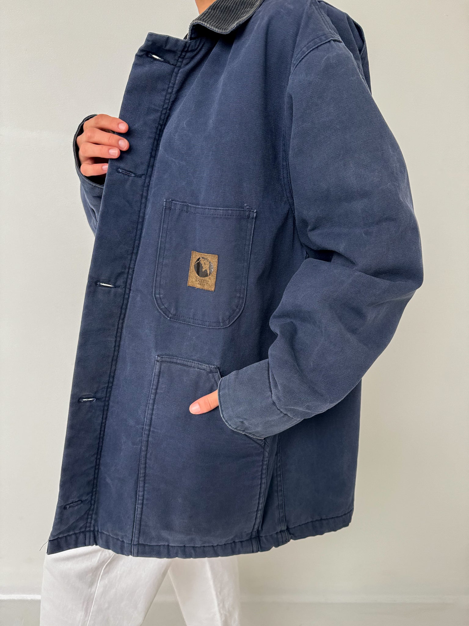 Vintage Unisex Myrtille Cotton Chore Work Jacket